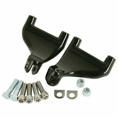 Black Passenger Foot Pegs Rest Mount Kit Fit For Harley 1200 XL Sportster 04-13 - Moto Life Products