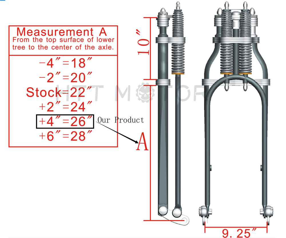 Chrome Springer Front End +4 Length For Harley Sportster Bobber Chopper - Moto Life Products