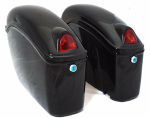 Hard Saddle Bags Trunk Luggage w/Lights for Honda Shadow Cruiser Motorcycle Bike - Moto Life Products