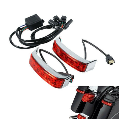 ABS Saddlebag LED Run Brake Turn Light Red Len Fit For Harley Road Glide 14-21 - Moto Life Products