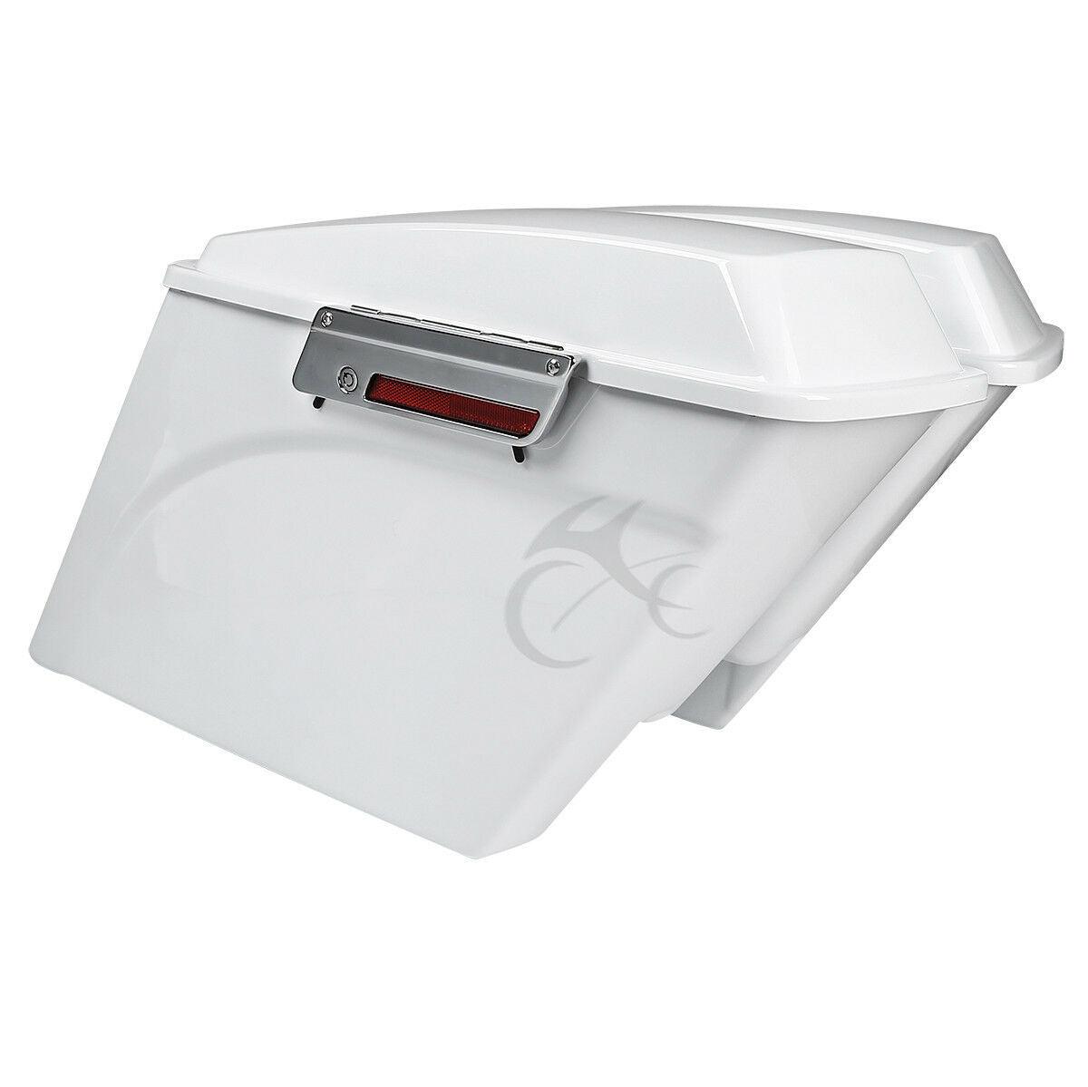 5" Stretched Saddlebags w/Lid Latches Fit For Harley Street Electra Glide 93-13 - Moto Life Products