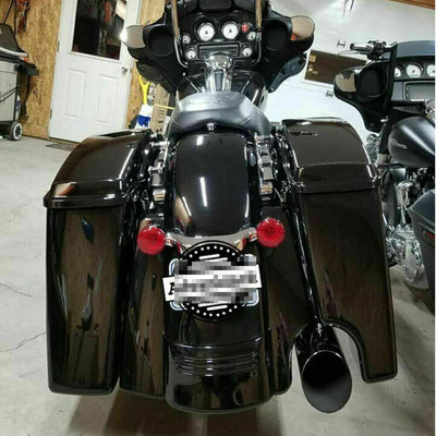 Painted Vivid Black 2-1 Stretched Rear Fender Extension For Harley Touring 2009+ - Moto Life Products