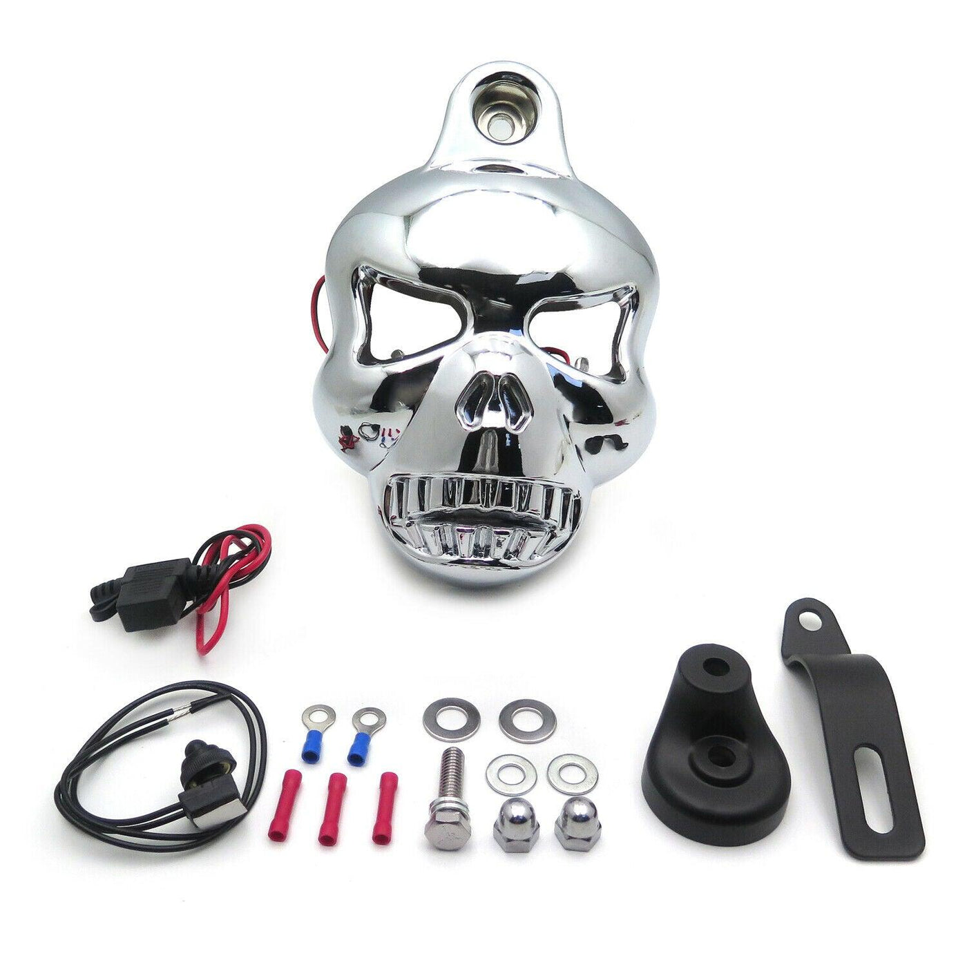 Motorcycle LED Skull Horn Cover for Harley Davidson Cowbell Horns (1992-2020) - Moto Life Products