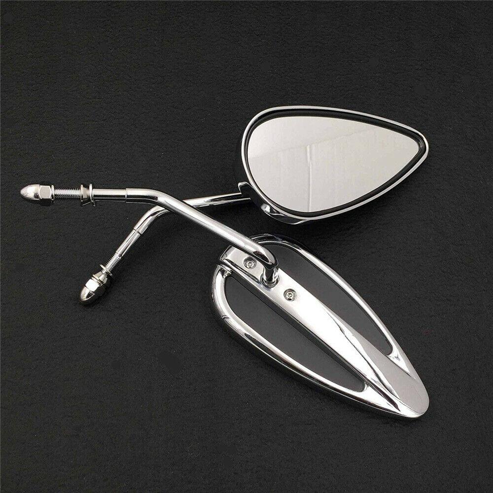 Motorcycle Chrome Teardrop Mirror For Harley Sportster Low Glide Fxrs Fxrt Softa - Moto Life Products