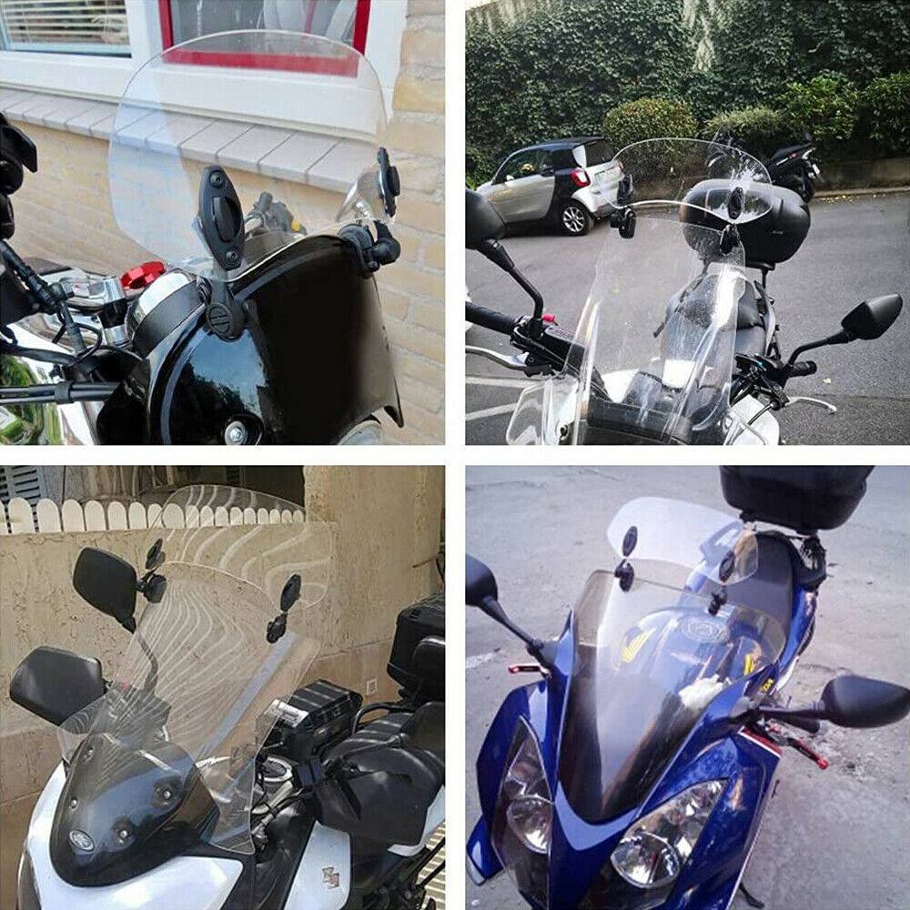 Adjustable Clip-On Windshield Extension Spoiler Windscreen Deflector Motorcycle - Moto Life Products