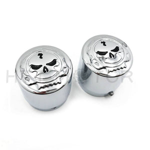 Skull Front Axle Nut Cover Cap 29mm For Harley Softail Dyna V-Rod Sportster - Moto Life Products