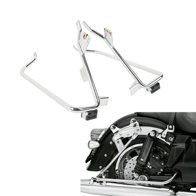 Support Brackets Fit Chrome Saddlebag For Harley Touring Electra Glide 2009-2013 - Moto Life Products