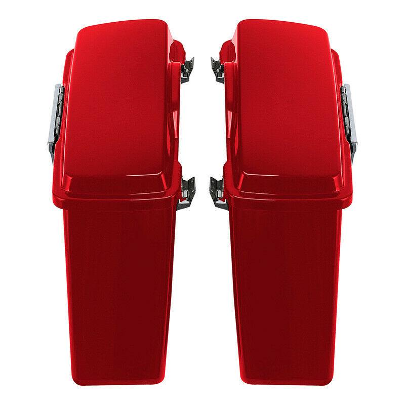 Red Hard Bags Saddlebag Fit For Harley Touring Road King Electra Glide 1994-2013 - Moto Life Products