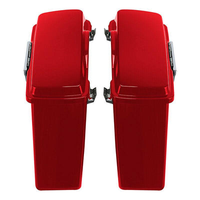 Red Hard Bags Saddlebag Fit For Harley Touring Road King Electra Glide 1994-2013 - Moto Life Products