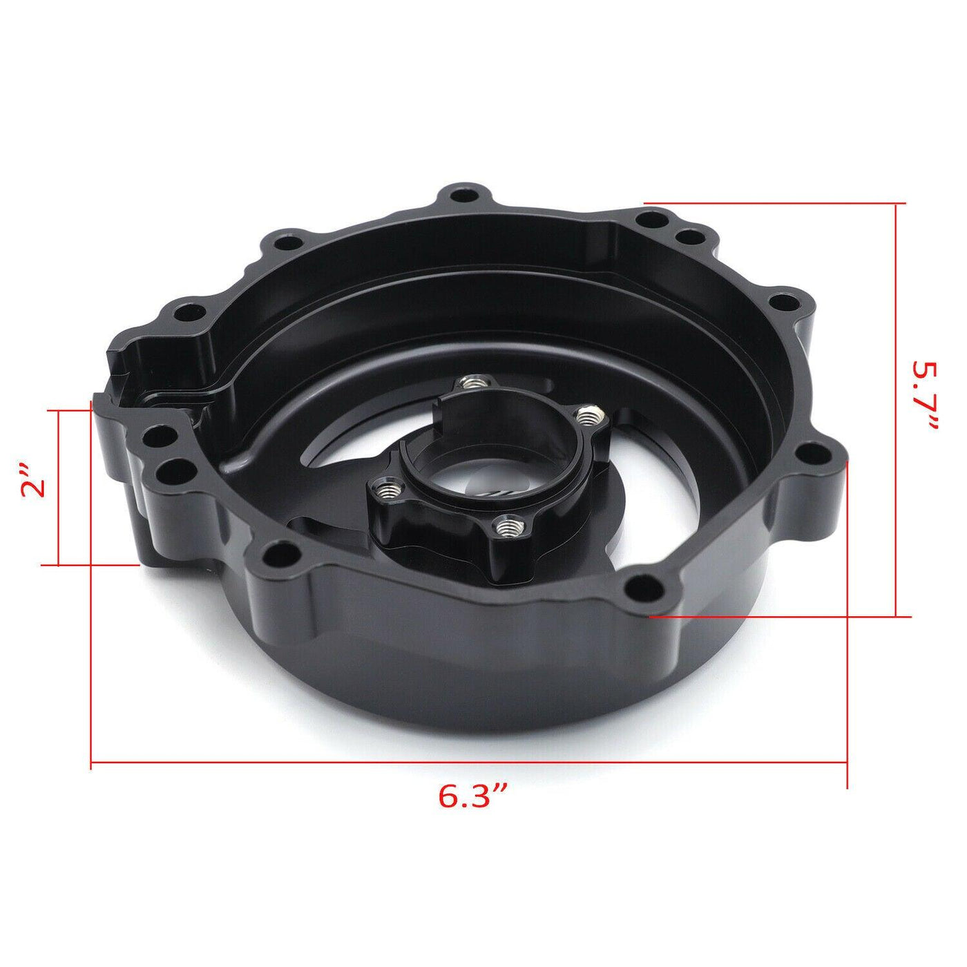 Black Clear Engine Stator Cover Crankcase Left For 2009-2021 Kawasaki ZX-6R Ninj - Moto Life Products