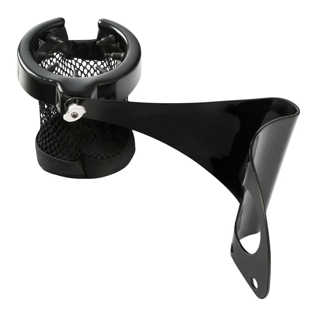 Black Drink Cup Holder Passenger Fit For Harley Touring Road Electra Glide 14-21 - Moto Life Products
