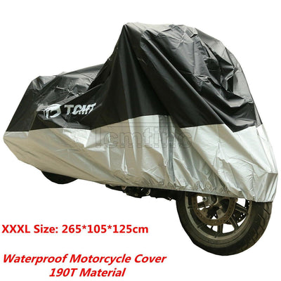 New 265x105x125cm XXXL UV Waterproof Motorcycle Cover For Harley Honda Yamaha US - Moto Life Products