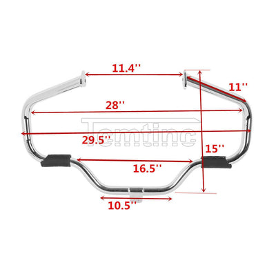 Chrome/Black Engine Highway Guard Crash Bar Fit For Harley Touring 1997-2008 07 - Moto Life Products