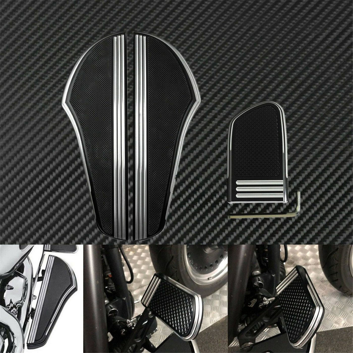 Rider Passenger Footboard Floorboard W/Brake Pedal Fit For Softail FL Touring - Moto Life Products