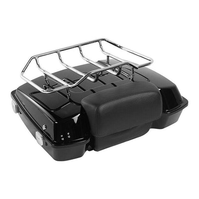 Razor Trunk Backrest Top Rack Solo Mount Rack Fit For Harley Electra Glide 09-13 - Moto Life Products