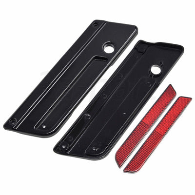 Black Saddlebag Hard Bag Latch Covers Fit For Harley Touring Electra Glide 93-13 - Moto Life Products