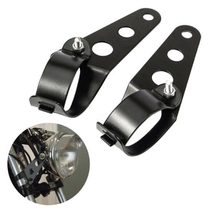 2pcs Head Light Holder Headlight Mounting Brackets Fork Fit for Harley Kawasaki - Moto Life Products