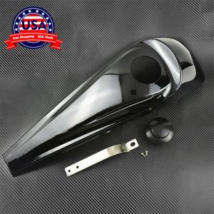 Gloss Black Dash Fuel Console Cover + Gas Tank Cap Fit For Harley Touring 08-20 - Moto Life Products