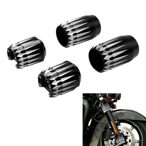 Black Fork Slider Covers Fit For Harley Touring Road King Street Glide 84-13 12 - Moto Life Products