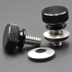 2x Harley Davidson Seat Bolt Black Anodized Billet Aluminum Rear Mounting Screw - Moto Life Products