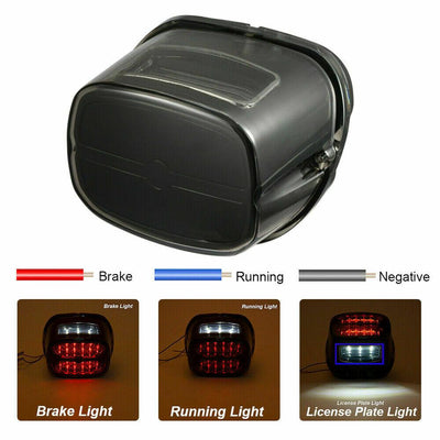 3 Wires LED Tail Light License Plate Lamp Fit for Harley Touring Electra Glide - Moto Life Products