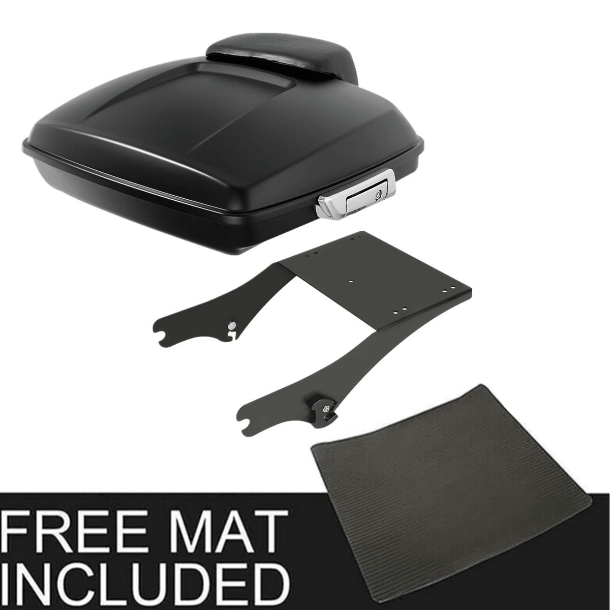 Matt Black Razor Pack Trunk 2 Up Rack Fit For Harley Tour Pak Street Glide 97-08 - Moto Life Products