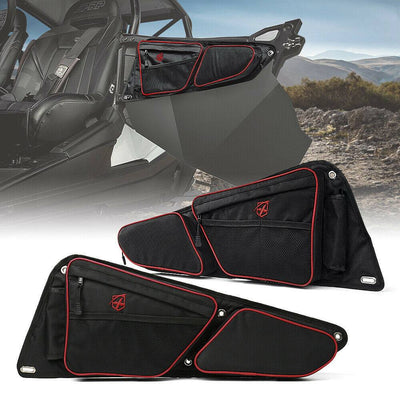 UTV Front Side Storage Door Bags w/ Knee Pad for Polaris RZR XP 1000 900 Turbo S - Moto Life Products