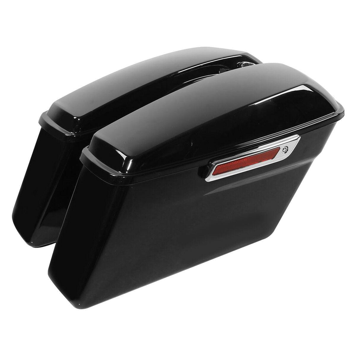 Hard Saddle Bags Trunk W/ Latch key Fit For Harley Touring Road King Glide 93-13 - Moto Life Products