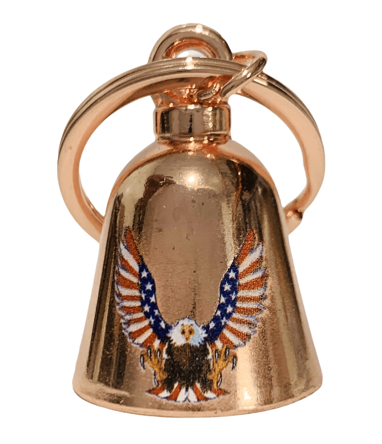 Amercan Flag Eagle Motorcycle 'Evil Spirits' Biker Guard Bell. Rose Gold Bell - Moto Life Products
