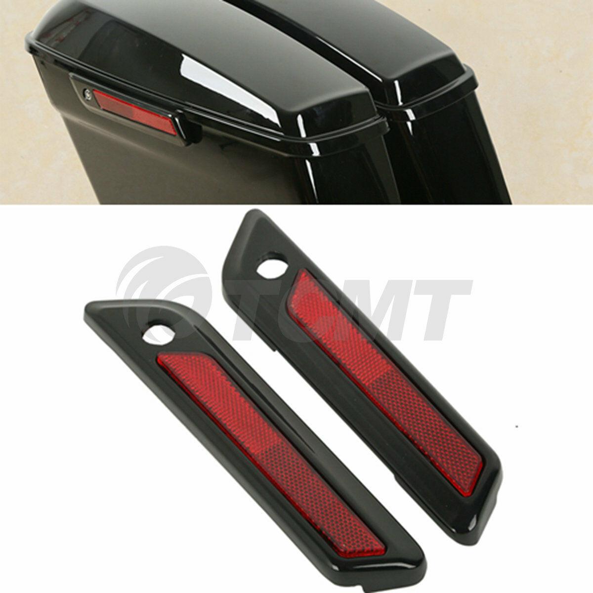 Black Saddlebag Hinge Latch Covers For Harley Touring Road King Glide 2014-2022 - Moto Life Products