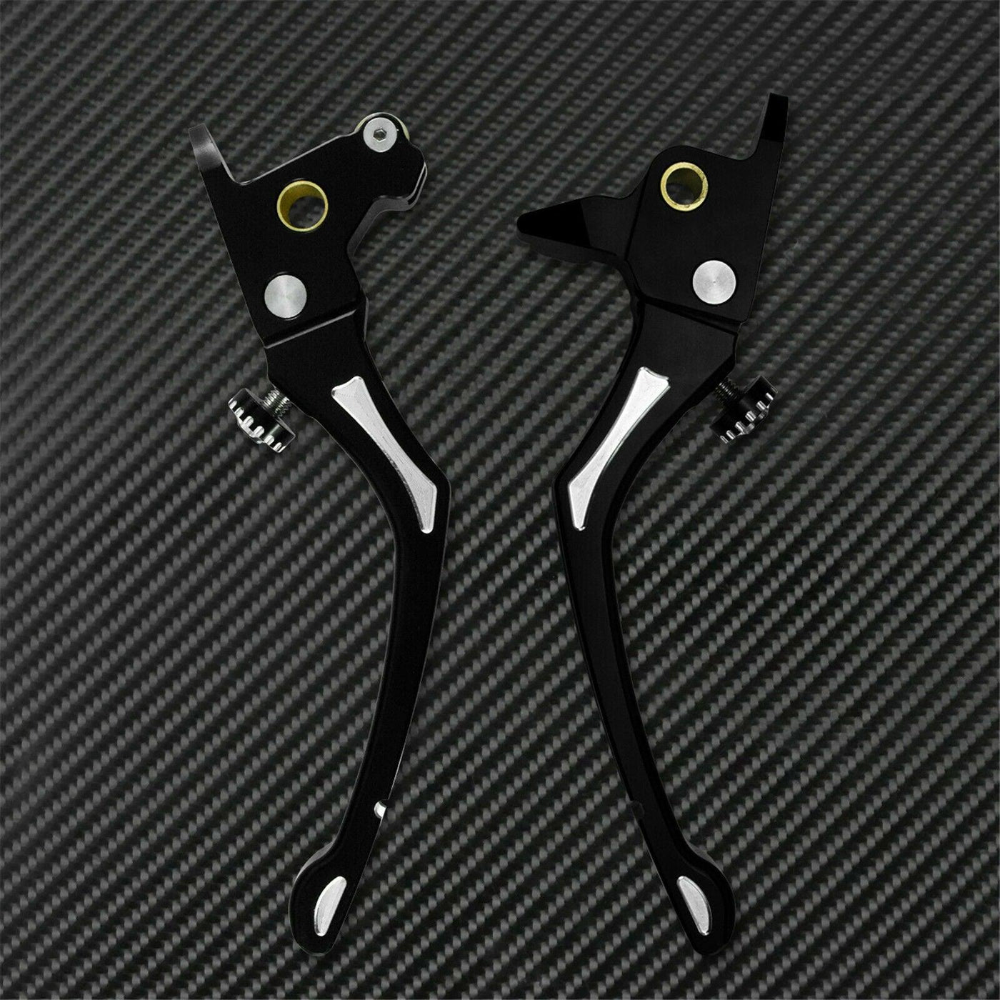 Black CNC Brake Clutch Levers Fit For Touring Electra Glide CVO FLTRX 2014-16 - Moto Life Products