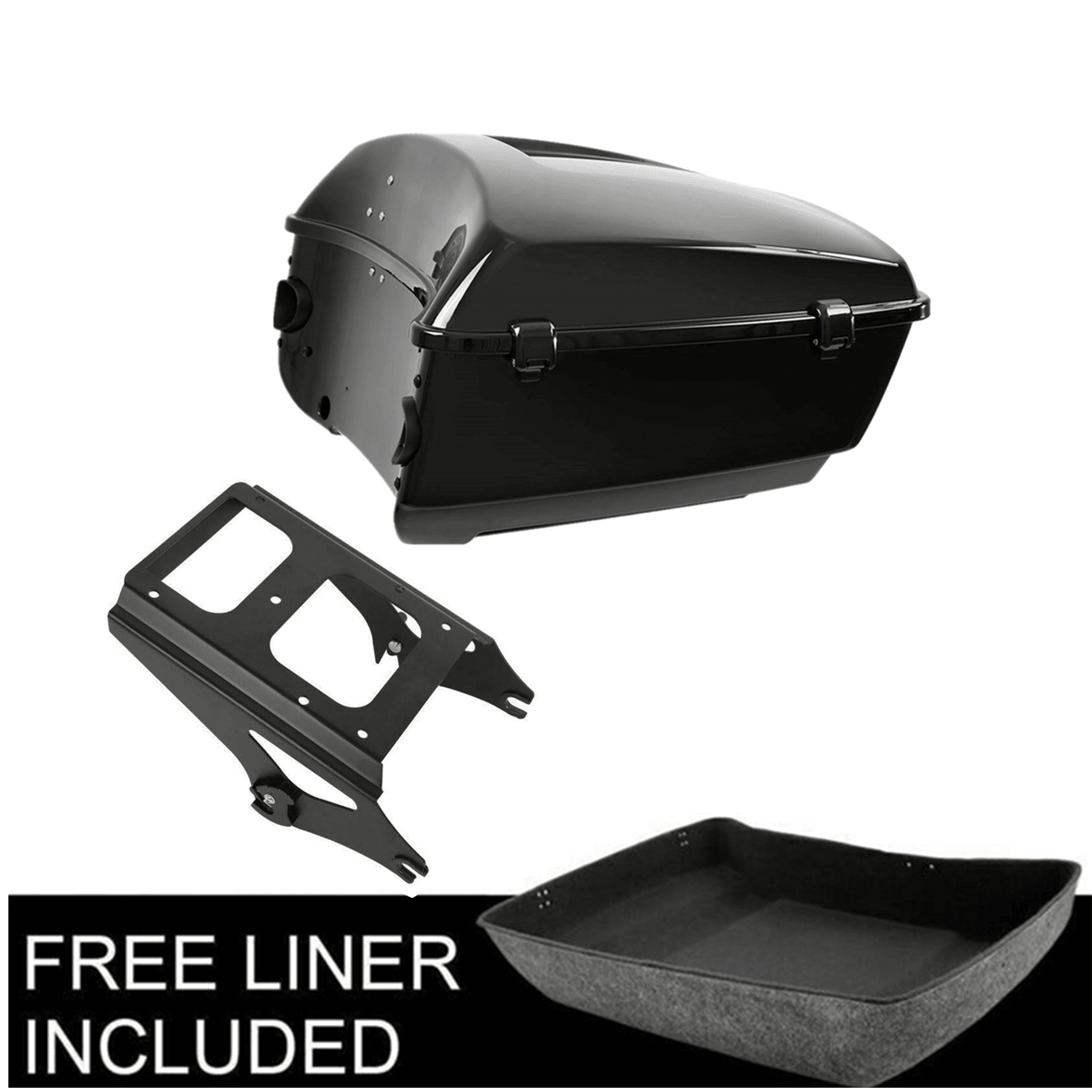 13.7" King Pack Trunk Mount Rack Fit For Harley TourPak Touring Road Glide 09-13 - Moto Life Products