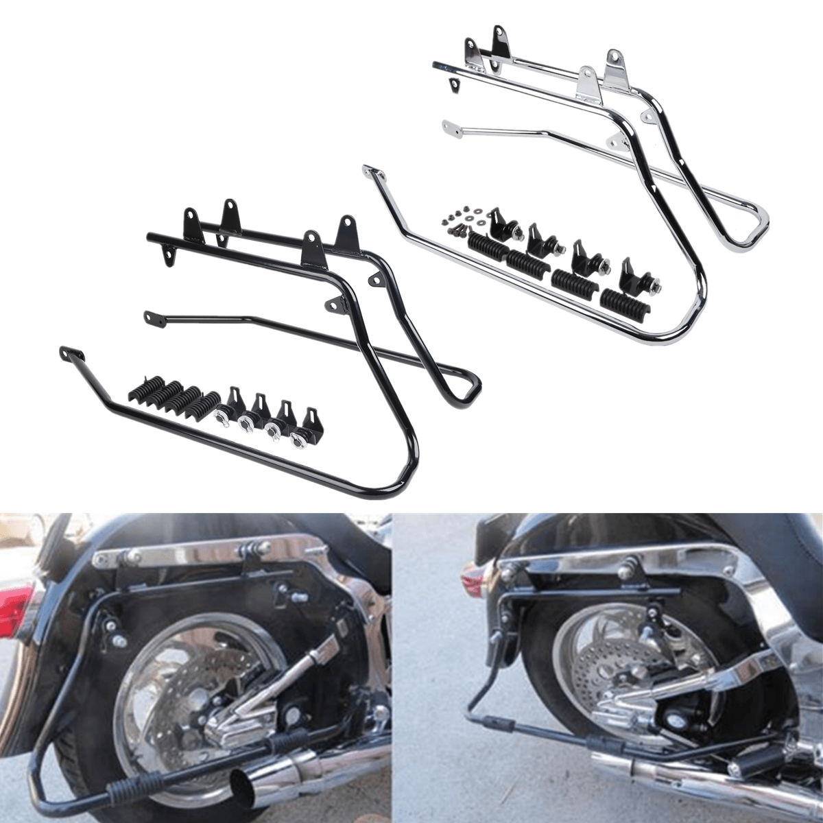 Saddlebags Conversion Brackets Fit For Harley Davidson Softail 1984-2017 2016 US - Moto Life Products