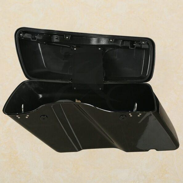Painted Black Hard Saddlebags Bracket Kit Fit For Harley Softail Heritage 84-17 - Moto Life Products