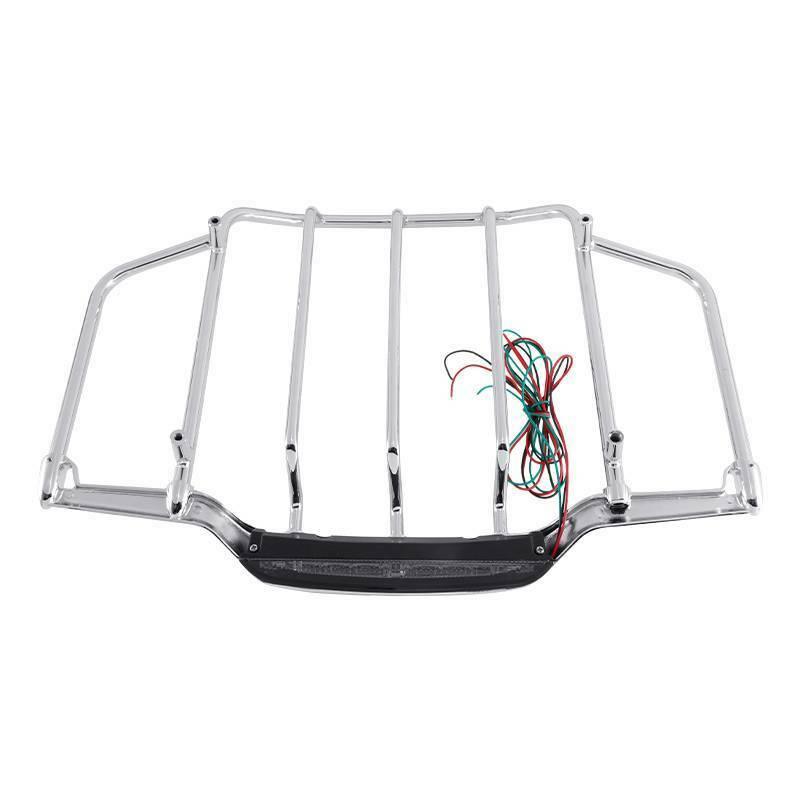 Luggage Rack LED Red Light Fit For Harley Tour Pak Pack Touring 2014-2021 Chrome - Moto Life Products