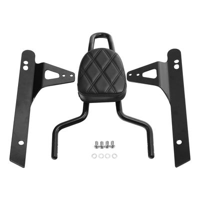 Air Wing Rear Detachable Backrest Sissy Bar Pad Fit For Harley Dyna 06-17 Black - Moto Life Products