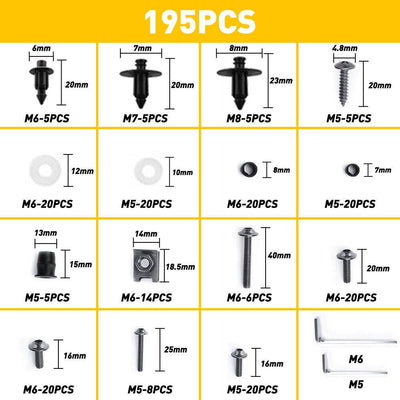 Complete Fairing Bolt Kit Bodywork Screws Fit For Honda Kawasaki Suzuki - Moto Life Products