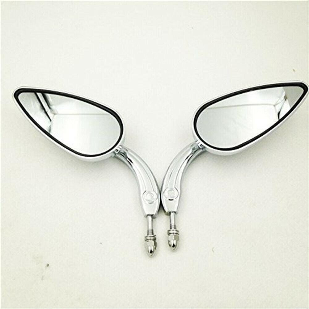 Chrome Skull Side Mirrors For Harley Softtail Slim Fat Boy Heritage Softail Dyna - Moto Life Products