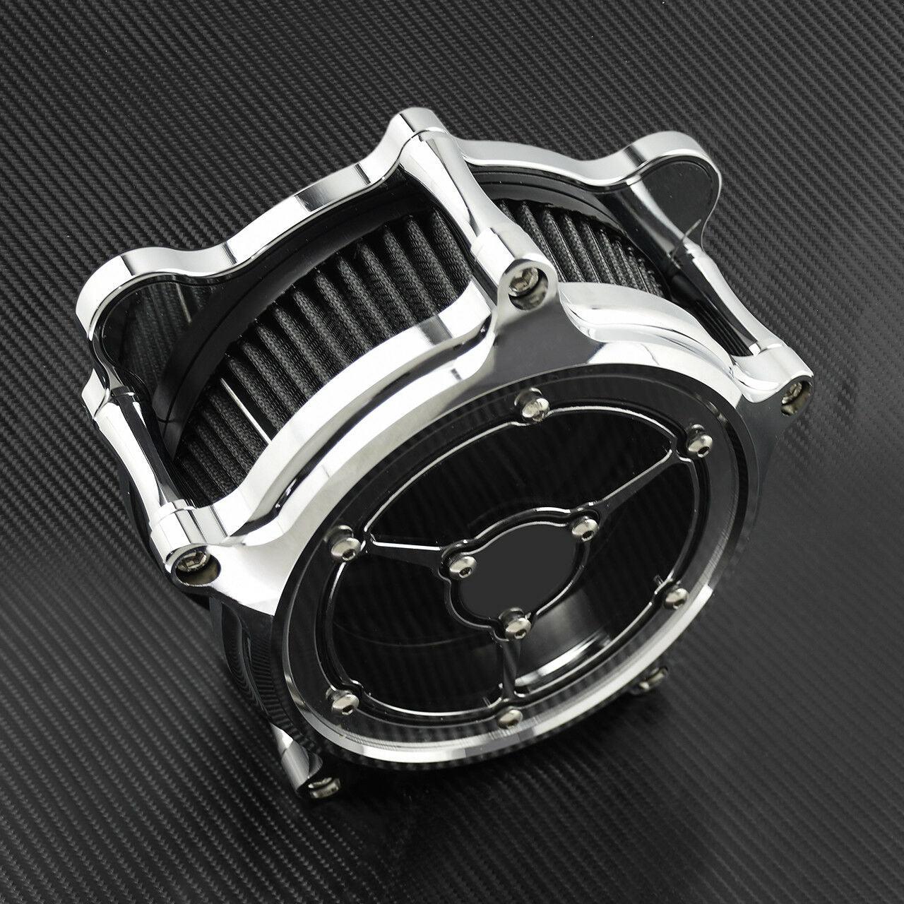 All Chrome Air Cleaner Intake Filter Fit For Touring 00-07 Dyna Softail 00-15 - Moto Life Products