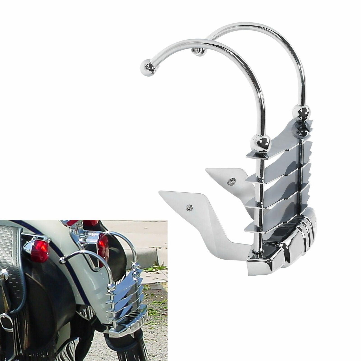 Rear Bumper Cheese Grater Grill Fit For Harley Heritage Springer FLSTS 97-03 - Moto Life Products