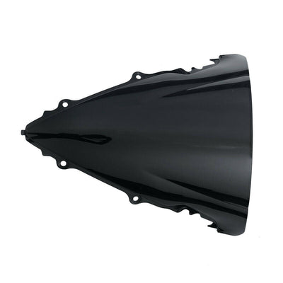 Black Windshield Windscreen Dual Bubble Fit Fit For Yamaha YZF R6 600 03-05 04 - Moto Life Products