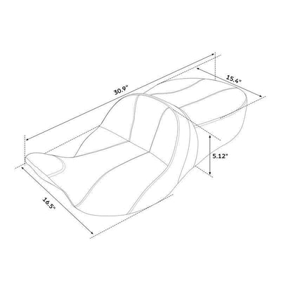 Rider and Passenger Seat For Harley Touring Street Electra Glide Road King 09-22 - Moto Life Products