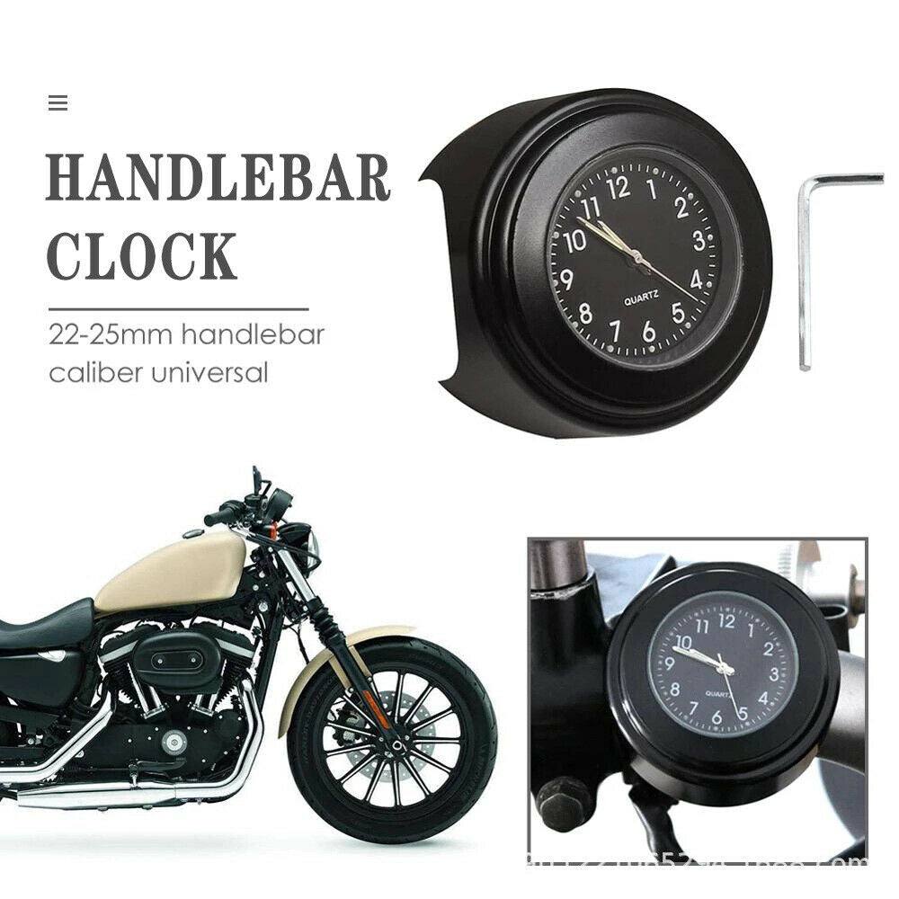 Waterproof 7/8" 1" Universal Motorcycle Motorbike Bike Handlebar Bar Mount Clock - Moto Life Products