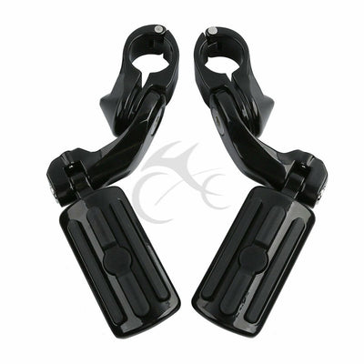 1 1/4" 1.25" 32mm Adjustable Highway Foot Pegs Peg/Mount Fit For Harley Black - Moto Life Products