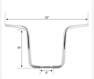 12''/14''/16"/18'' Rise 1-1/4" Ape Hanger Bar Handlebar Fit For Harley Sportster - Moto Life Products
