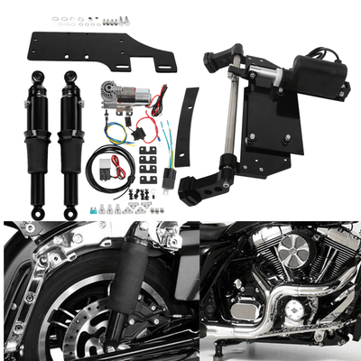 Rear Air Ride Suspension W/ Electric Center Stand Fit For Harley Road King 09-16 - Moto Life Products