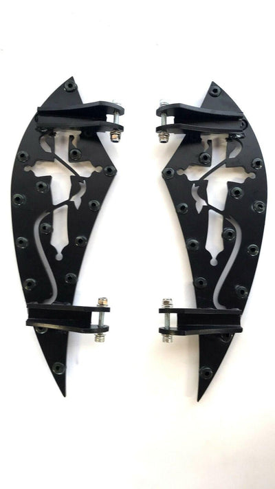FRONT FOOTPEGS FLOOR BOARDS PEGS FLOOR FOOT 4  HARLEY TOURING ULTRA KING FATBOY - Moto Life Products