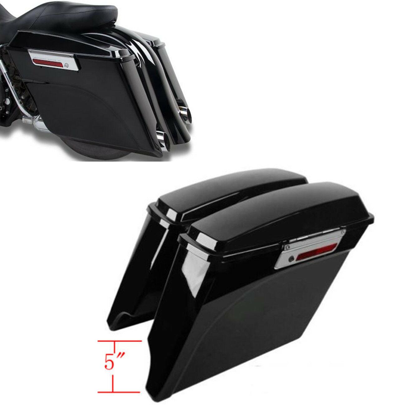 5" Stretched Extended Saddlebags Bag Fit For Harley Touring Electra Glide 93-13 - Moto Life Products