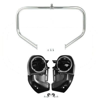 Lower Vented Fairings Speaker Pods & Crash Bar Fit For Harley Touring 09-13 US - Moto Life Products