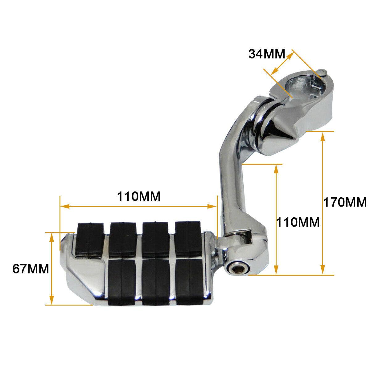 1 1/4" Engine Guard Mounts Clamps Highway Foot Pegs Footrest Fit For Harley US - Moto Life Products